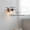 DecorBites™ LED Wall Lamp Clear Glass Walnut Wood Up Down Rotate Wall Light