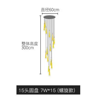 DecorBites™ Elegant LED Ring Chandelier for Living Room Bedroom Kitchen Staircase Lighting