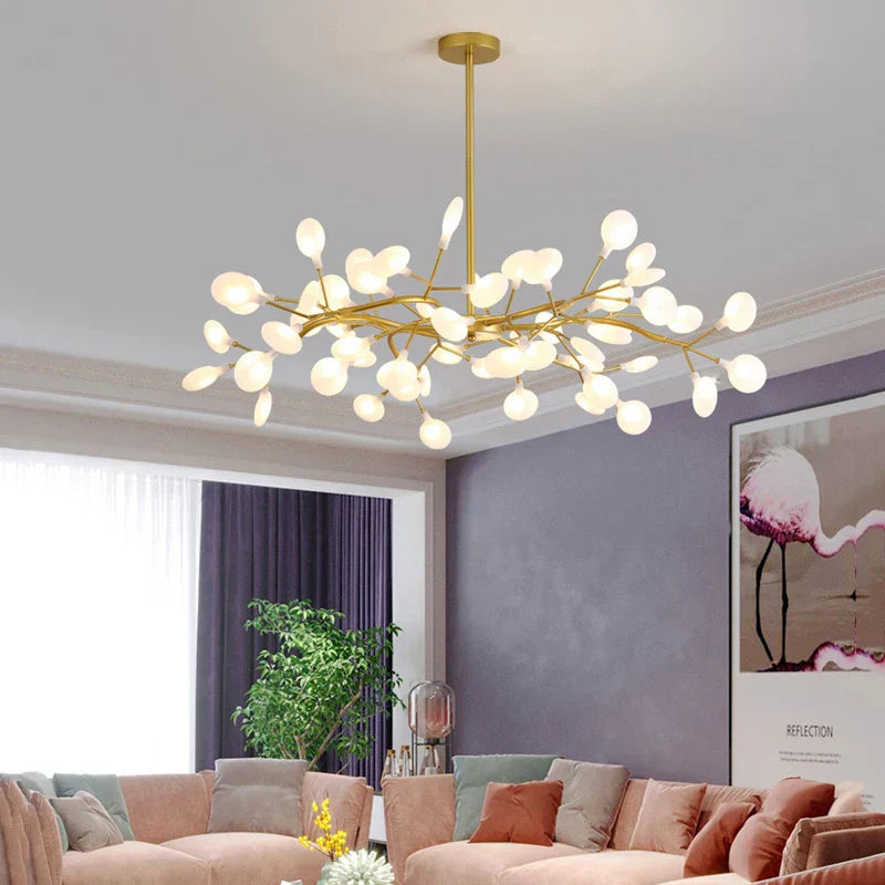 ثريا يراعة LED من DecorBites™: مصابيح سقف اسكندنافية حديثة لديكور المنزل الفاخر