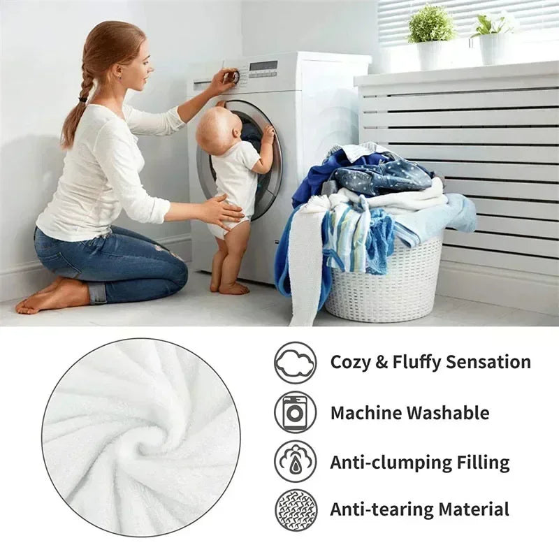 DecorBites™ Cozy Winter Bed Blanket: Luxe Lamb Cashmere Warmth Quilt for Comfort