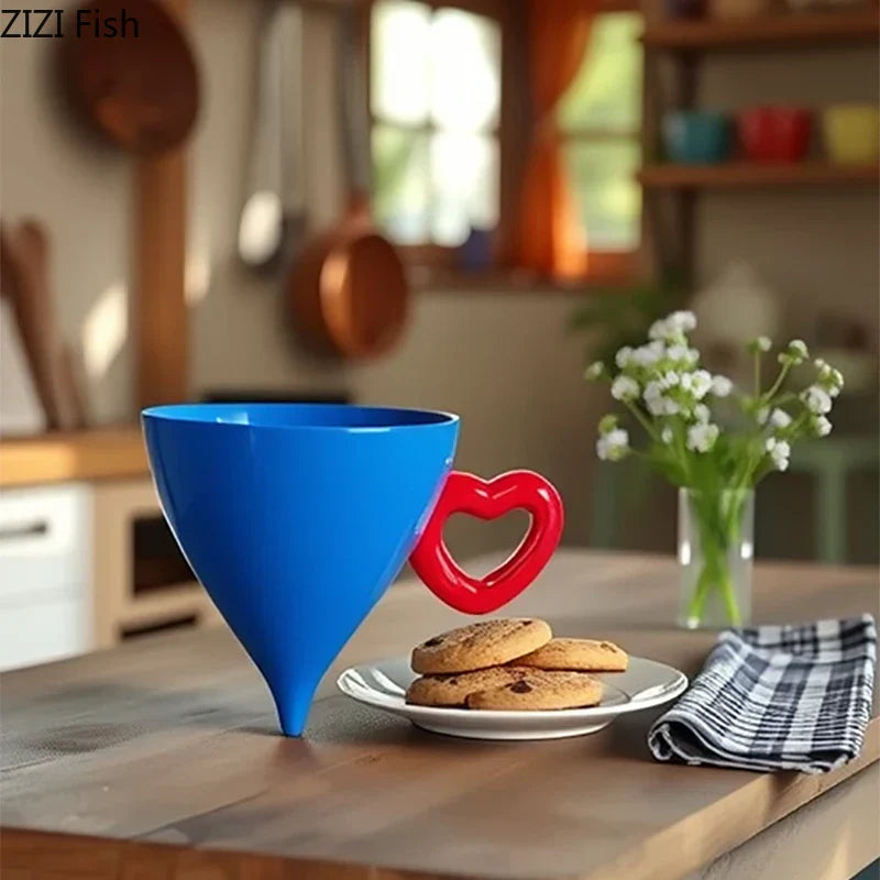 DecorBites™ Heart Shape Ceramic Coffee Mug Teacup Fruit Juice Container - Set of 2