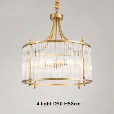 مصباح سقف معلق LED من الزجاج النحاسي الذهبي من DecorBites™