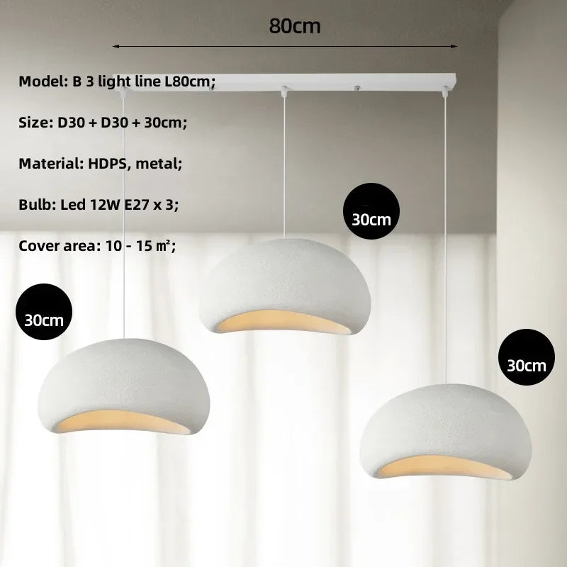 DecorBites™ LED Wabi Sabi Chandelier: Modern Minimalist Pendant Light for Home, Dining, Living Room