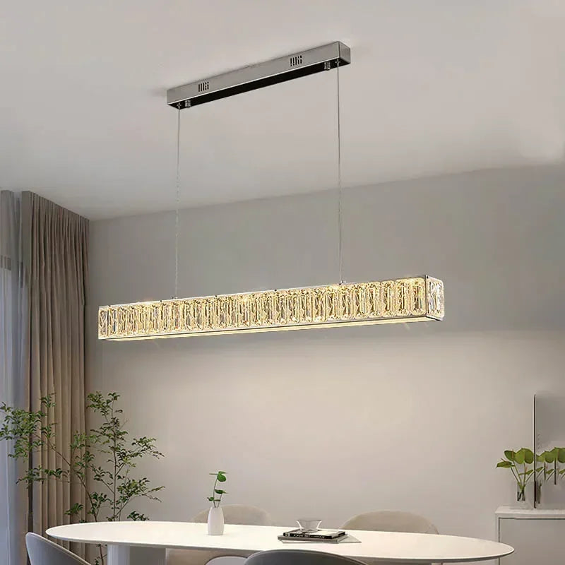 DecorBites™ Golden LED Crystal Chandelier for Modern Home Interior