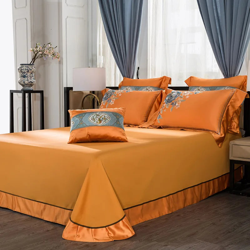 DecorBites™ 200S Embroidery Egyptian Cotton Bedding Set - Queen King Linens
