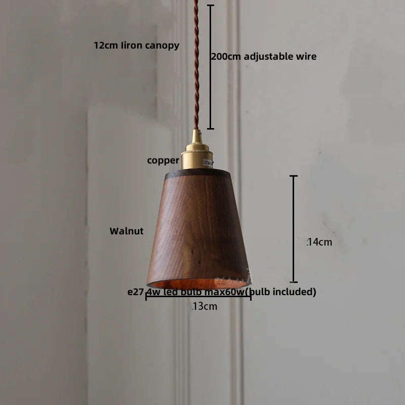مصباح معلق زجاجي LED من DecorBites™ بقاعدة نحاسية لديكور غرفة المعيشة والطعام