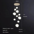 DecorBites™ Gregg Glass Pendant Light, Modern LED Hanging Lamp for Dining Kitchen Loft