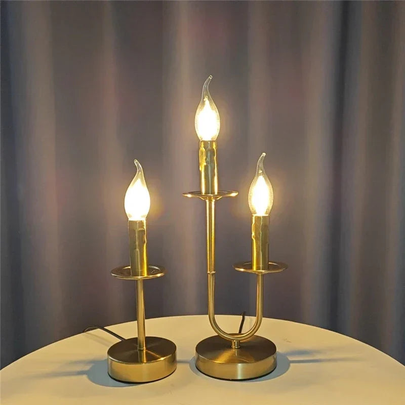 Lampadaire industriel rétro DecorBites™ avec bougie pour salon, chambre à coucher et bureau