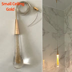 Post-Modern Crystal Teardrop Glass Pendant Light
