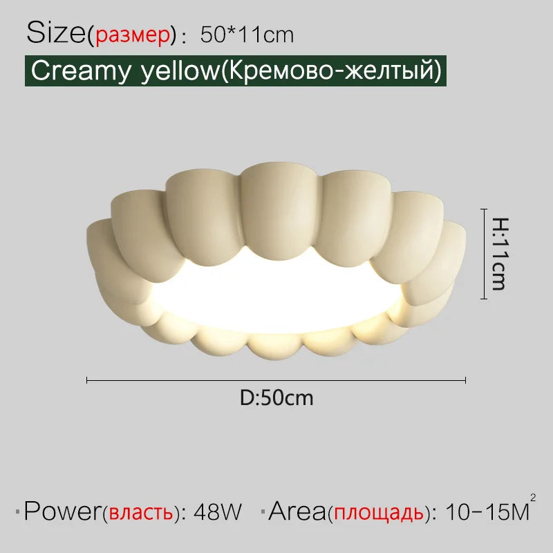 DecorBites™ Cream Wind Bedroom Ceiling Lights - Full Spectrum Internet Celebrity Design