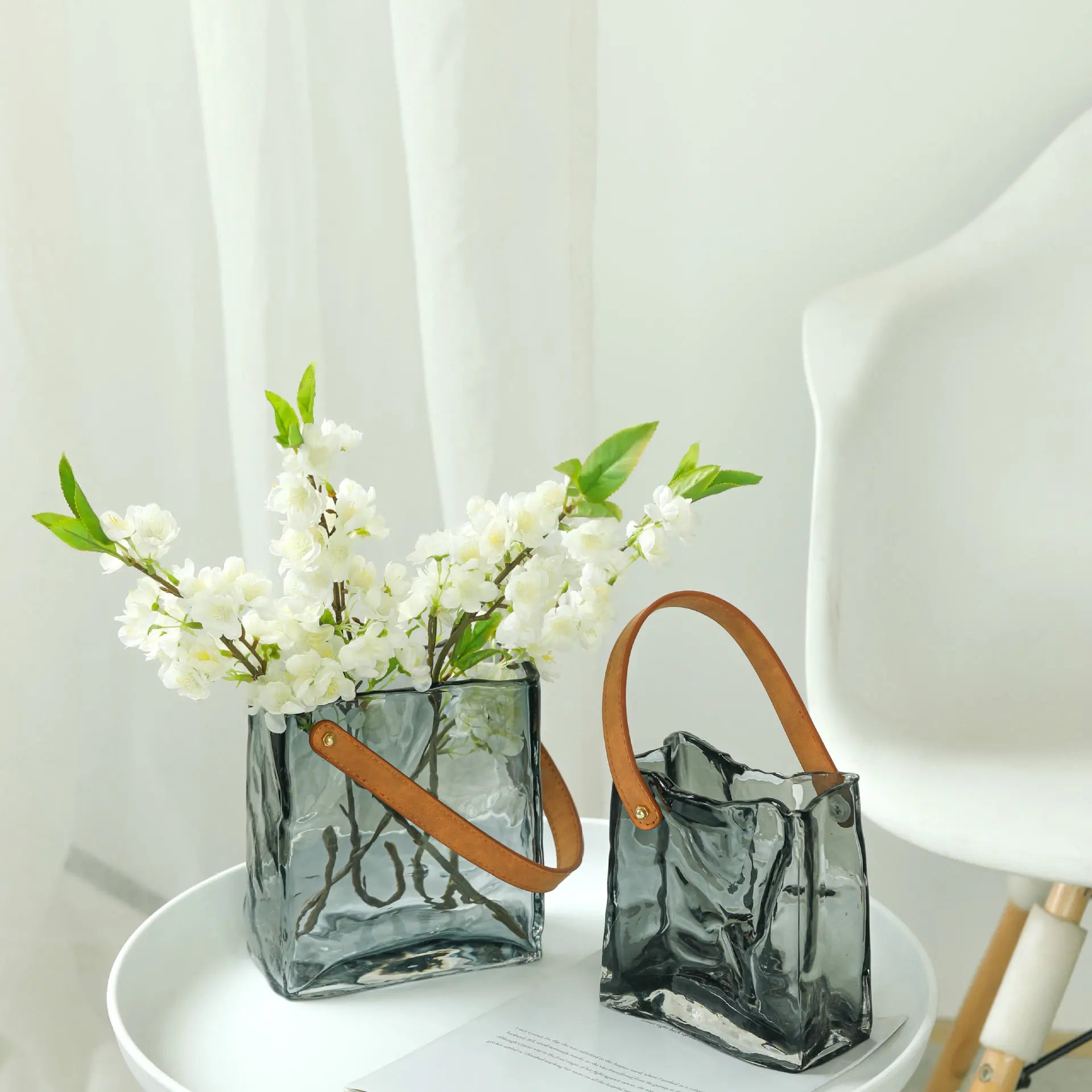 DecorBites™ Clear Glass Vase Hydroponic Terrarium Decor Home Flower Accessories