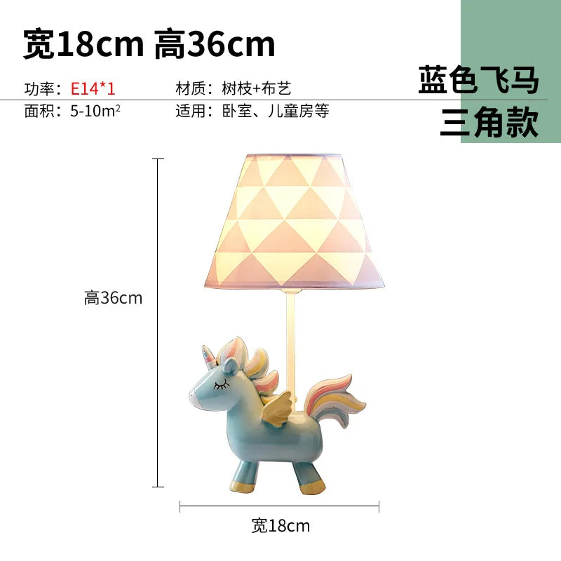 DecorBites™ LED Unicorn Table Lamp for Children's Room, Nordic Design Stand Light Lamparas