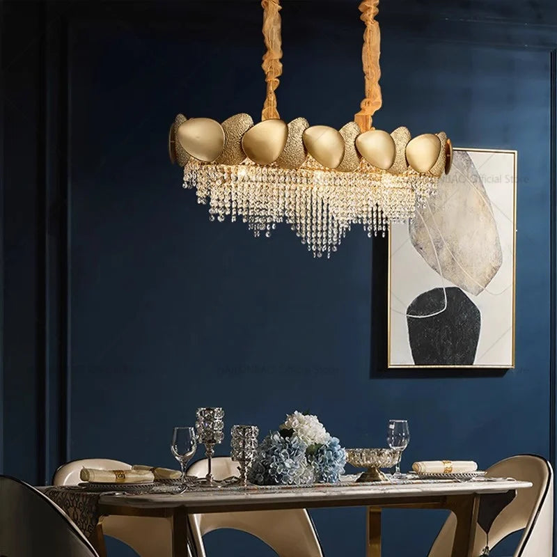 DecorBites™ Elegant Crystal Chandelier for Villa Hotel Project Bedroom Restaurant Living Room