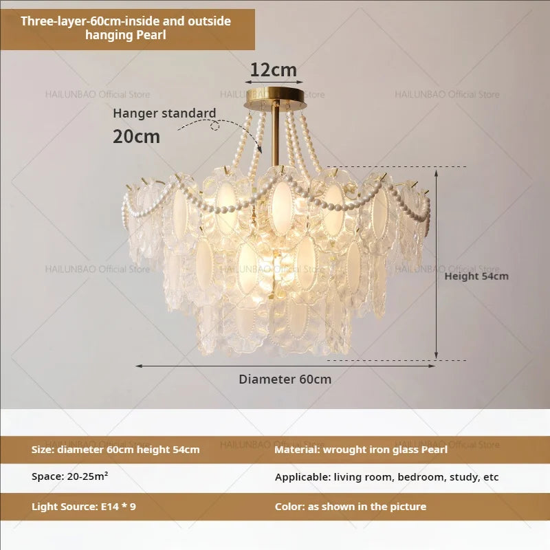 DecorBites™ Cream Wind Crystal Chandelier - Elegant French Design for Luxury Living Spaces