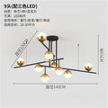 DecorBites™ Glass Ball Pendant Lamp Modern LED Hanging Light Fixture
