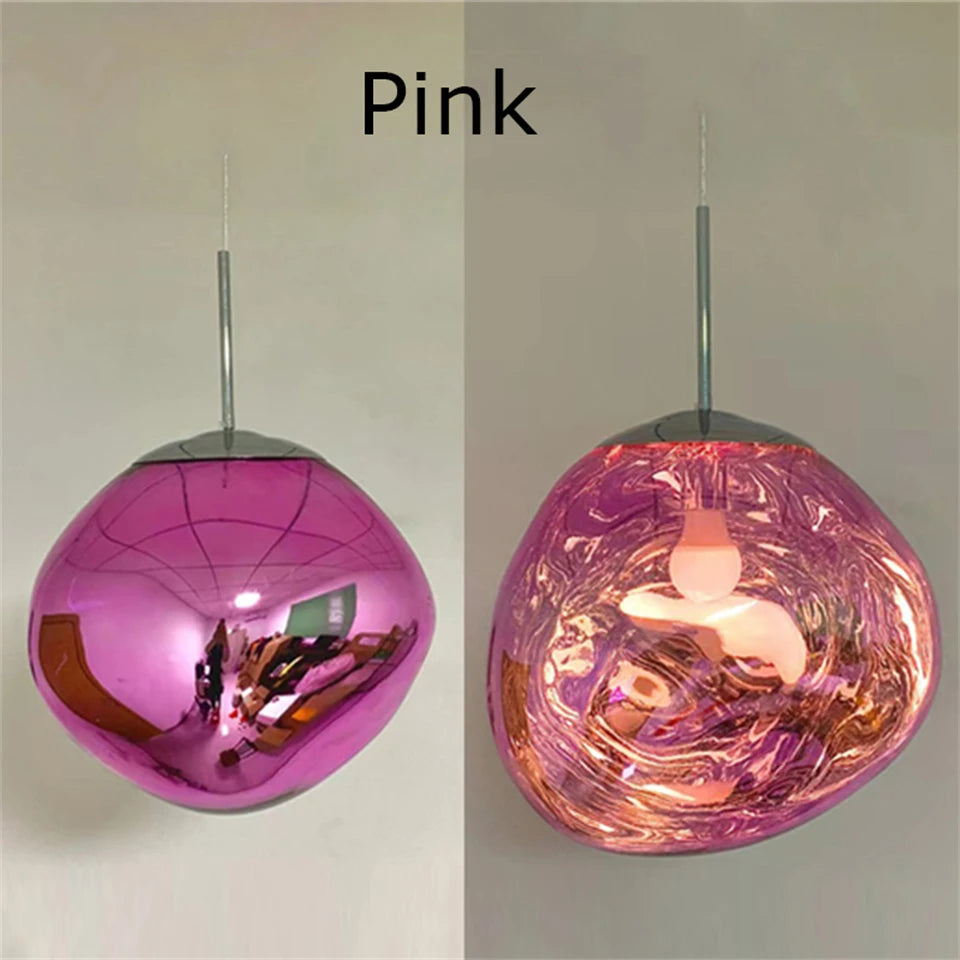 Nordic Lava Pendant Light in Plated PVC Finish