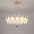 Feather Glass Gold Pendant Light