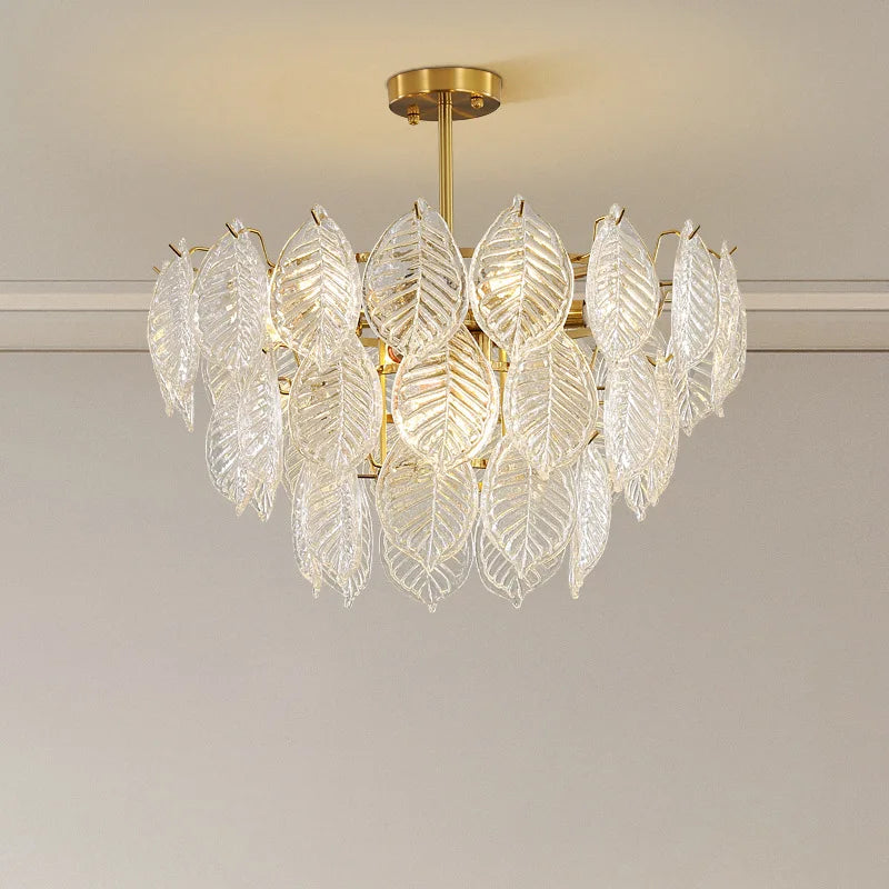 DecorBites™ ثريا أوراق الشجر الزجاجية الفاخرة لغرفة الطعام