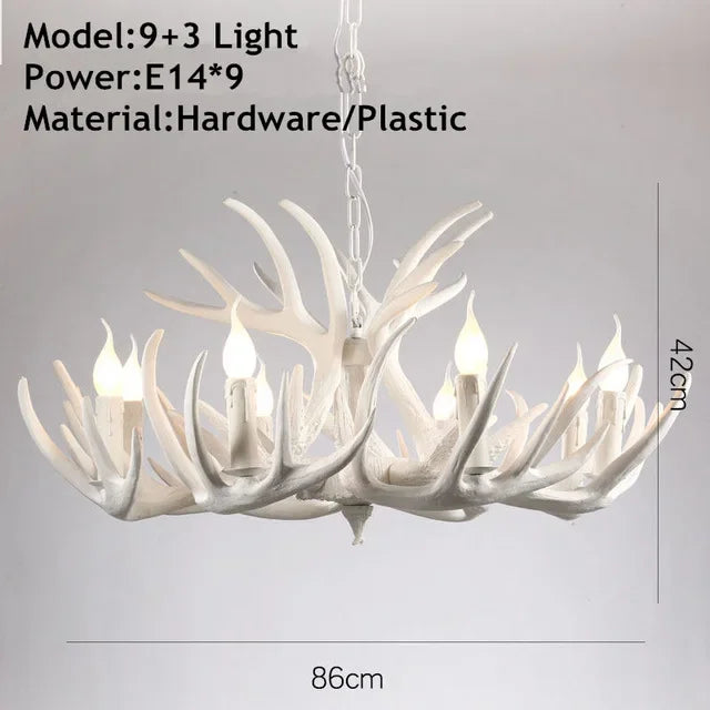 DecorBites™ Antler Pendant Chandelier for Home and Bar Decor - Industrial Deer Horn Fixture