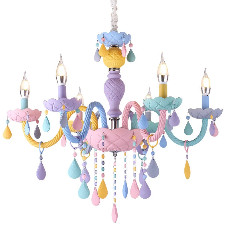 ثريا سقف ماكارون LED لغرفة الأطفال من DecorBites™ لديكور غرفة نوم الأولاد والبنات