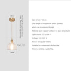 Nordic Glass Pendant Light in Brown and Polished Chrome