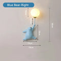DecorBites™ Bear Moon Wall Lamp: Modern Cartoon Light for Kids' Bedroom Décor