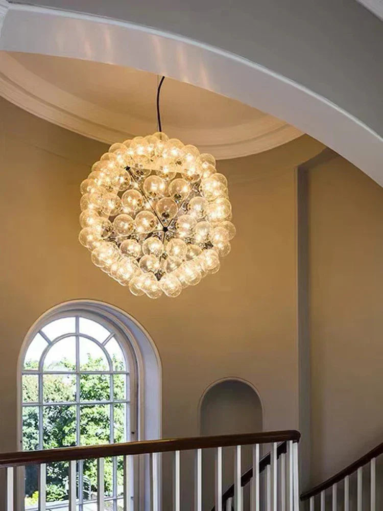 ثريا الهندباء LED G4 زجاجية شفافة DecorBites™ - أجزاء معدنية ذهبية/فضية/سوداء