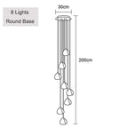 Crystal Ball Staircase Pendant Light in Brushed Stainless