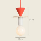 Nordic Wood Pendant Light With Iron Accent
