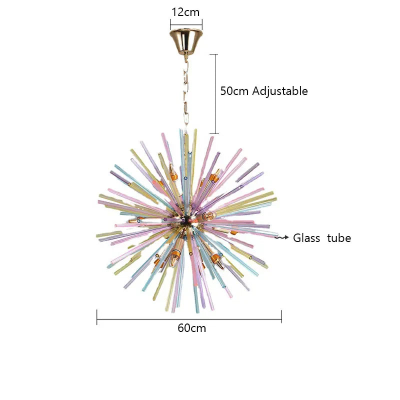 DecorBites™ Dandelion Chandelier Glass Hanging Lighting for Kids Room, Bedroom, Dining Room