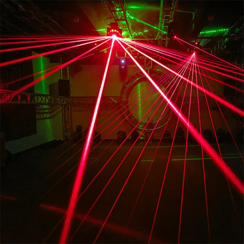 DecorBites™ 18 Beam Red Green Laser Light with Moving Head Bar Nightclub Disco LED