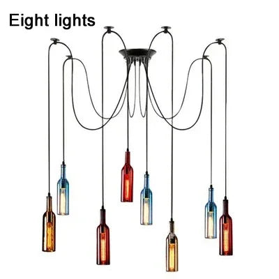 Nordic Glass Beer Bottle Pendant Light