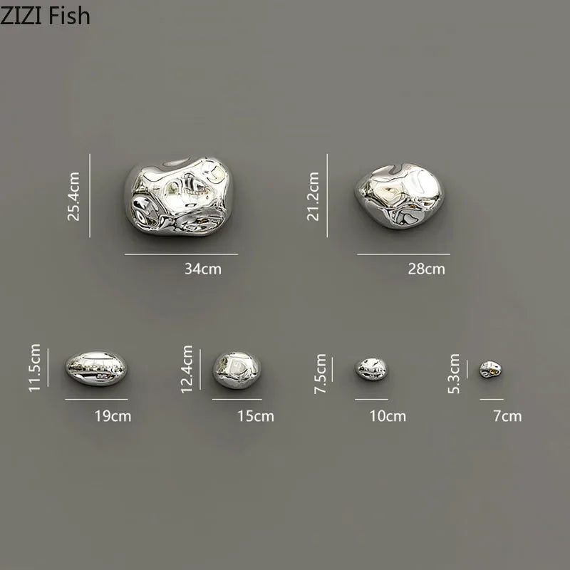 DecorBites™ 3D Stone Wall Ornaments: Room Aesthetics & Decoration - Plating Craft Stone Pendants