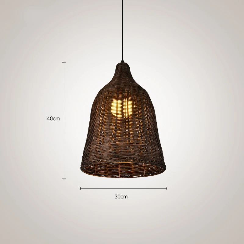 Southeast Asia Bamboo Rattan Woven Pendant Light