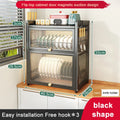 DecorBites™ Double-layer Kitchen Dish Drying Rack with Chopstick Cage and Tableware Basket