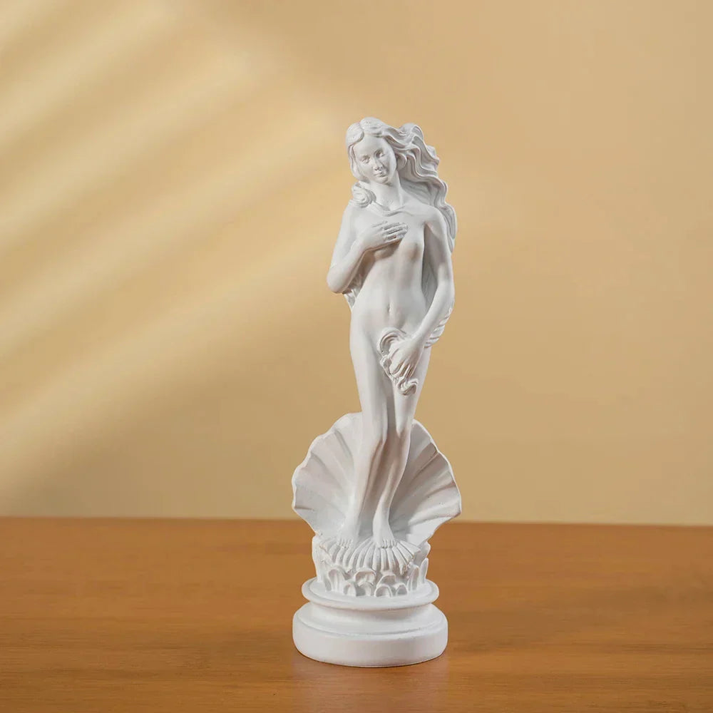 DecorBites™ 18cm Aphrodite Sculpture: Greek Goddess Statue for Home & Office Decor