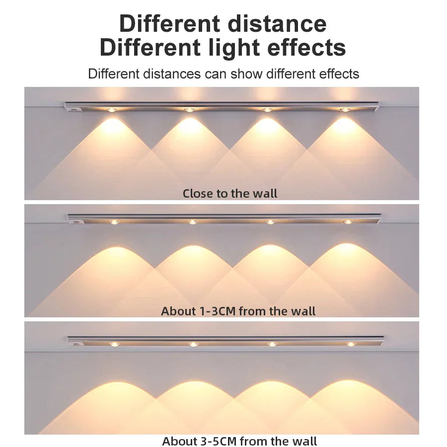 مصابيح خزانة DecorBites™ LED مستشعر حركة قابلة لإعادة الشحن عبر USB مصباح مطبخ لاسلكي