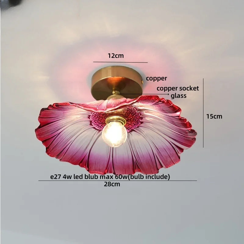 DecorBites™ Clear Glass LED Ceiling Light, Modern Nordic Bedroom Decor Ceiling Lamp
