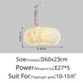 DecorBites™ Feather Decor LED Chandeliers for Living Room, Bedroom, Study & Children's Room