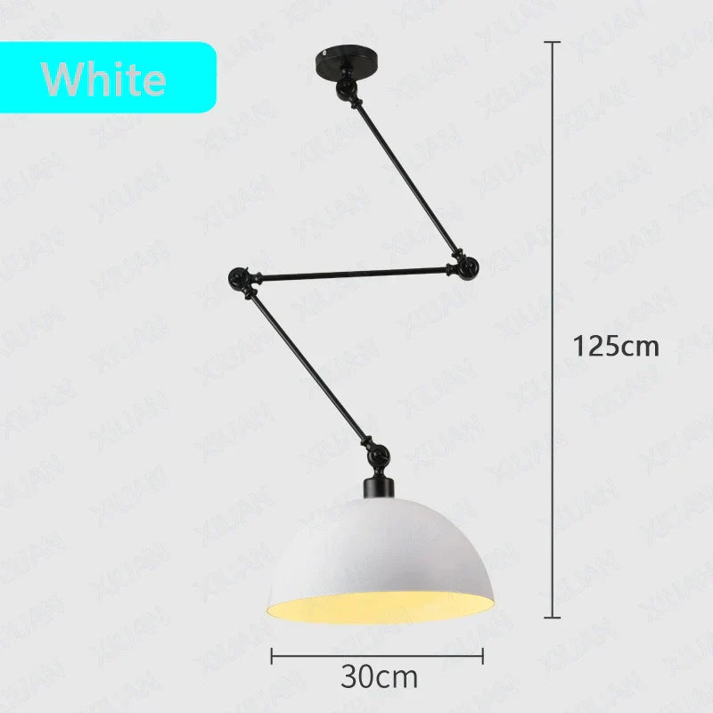 DecorBites™ Adjustable Long Arm Pendant Light for Living Room Bedroom Dining Room