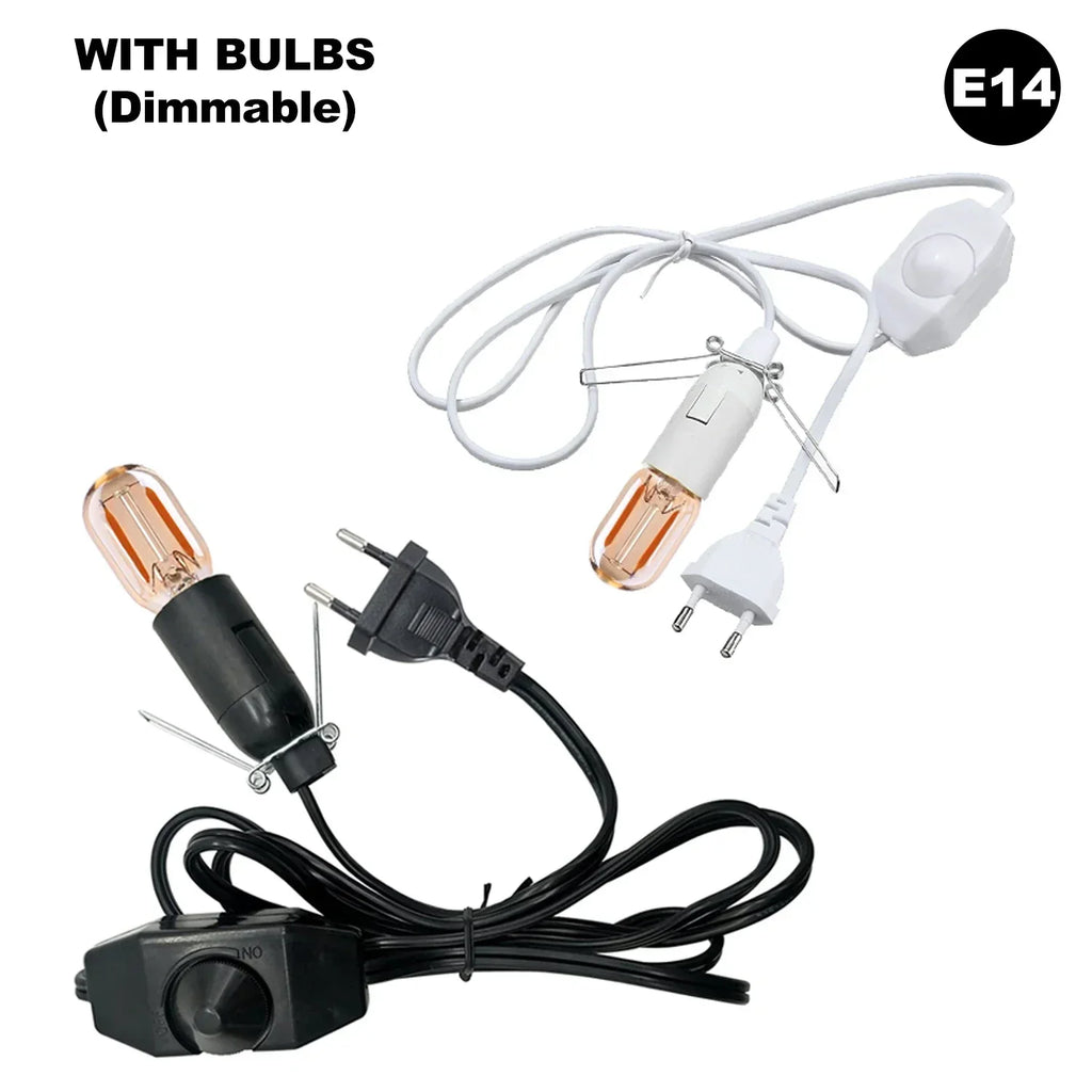 DecorBites™ Decorative Lamp Cord with Dimmer Switch and E14 E27 Socket