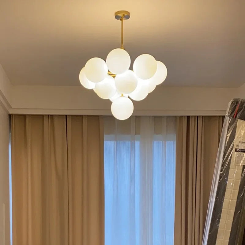 DecorBites™ Glass Ball Pendant Chandelier for Kitchen Living Room Bedroom