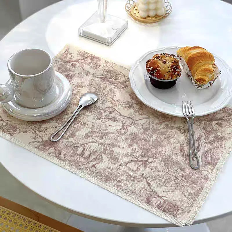 مفارش طاولة الطعام من الكتان القطني DecorBites™ - عازلة للماء والحرارة للمطبخ