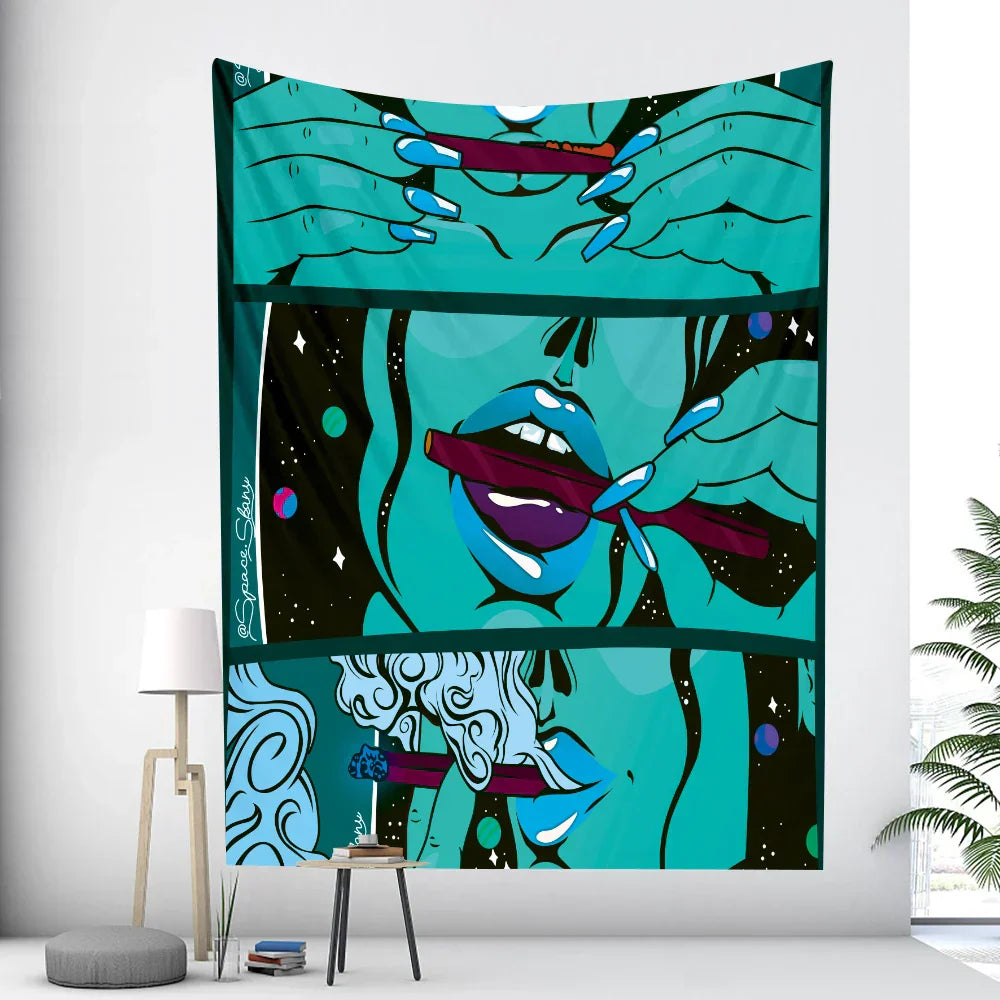 DecorBites™ Abstract Woman Tarot Card Tapestry Wall Hanging for Boho Room Decor