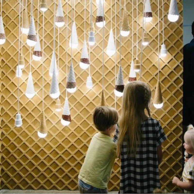 Ceramic Ice Cream Pendant Light for Nursery & Kids Room