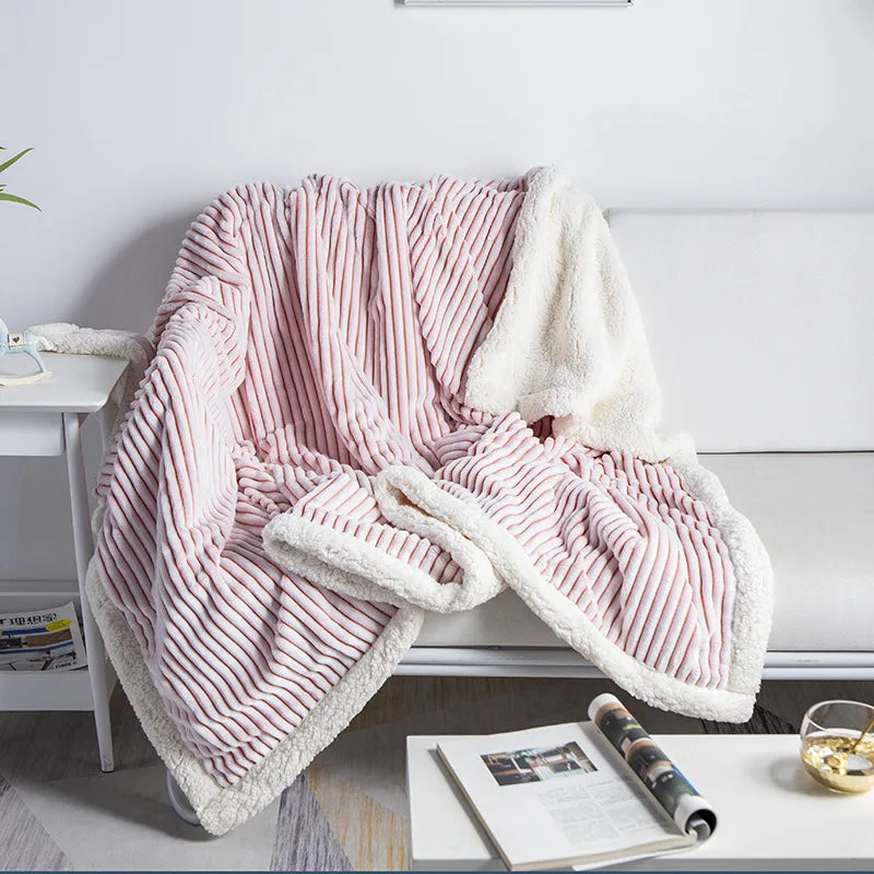 DecorBites™ Cozy Nordic Wool Throw Blanket: Soft & Stylish for Office, Sofa, or Shawl