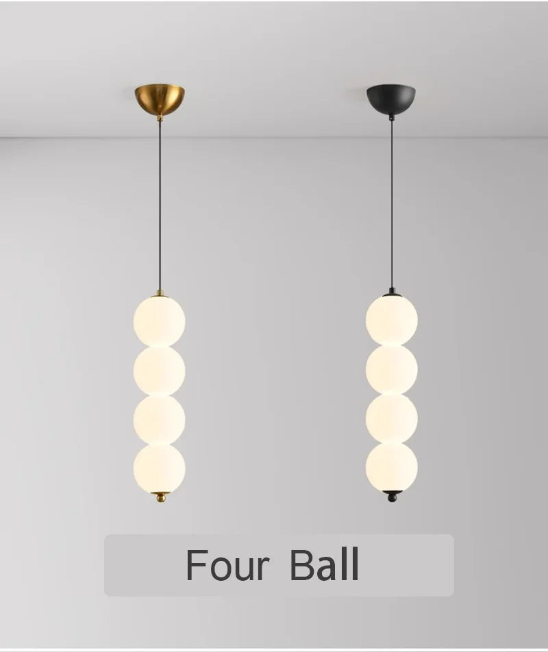 Nordic Gold 4-Globe Metal Pendant Light