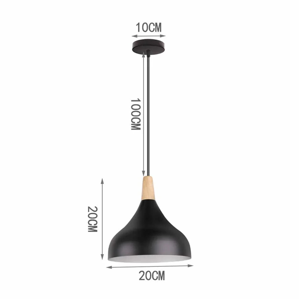 DecorBites™ Black Aluminium Modern Pendant Light for Living Room Dining Table Decor