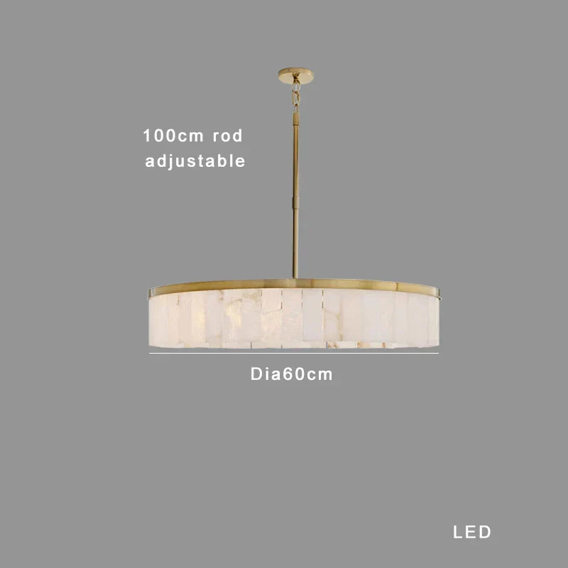 DecorBites™ Gold Marble Ceiling Pendant Light Round Elegant Luxury Hanging Lamp