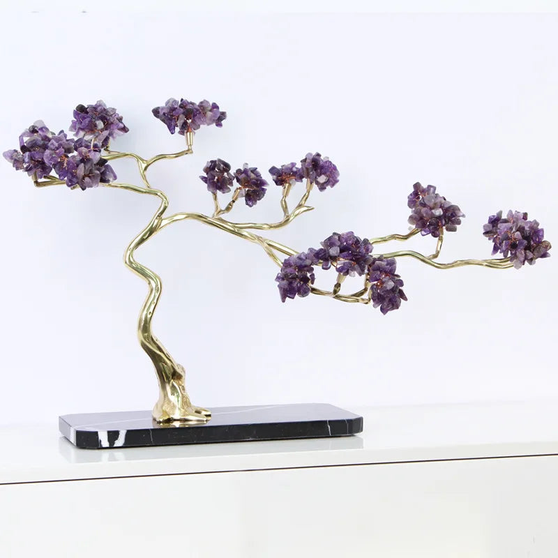 DecorBites™ تمثال مزخرف كريستالي ونحاسي لتزيين الغرف